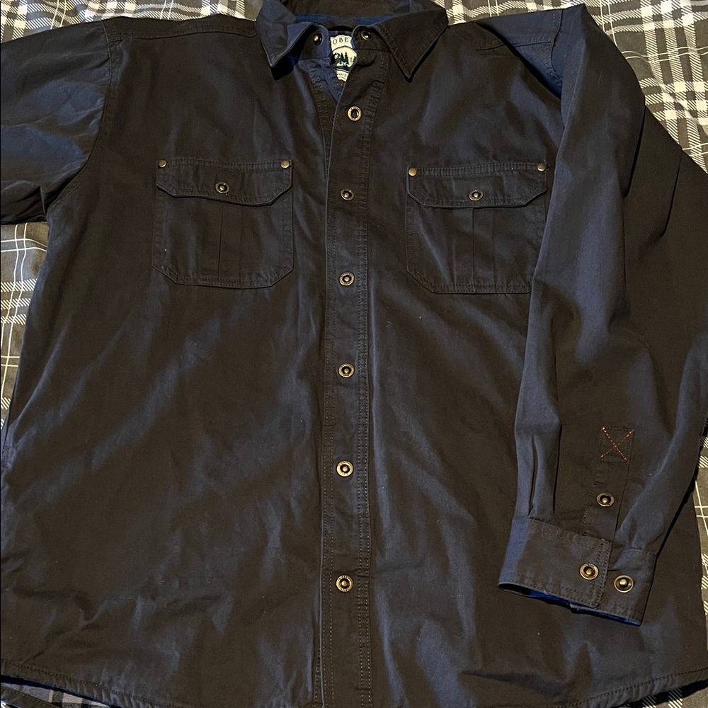 Gioberti 100% Cotton Brushed and Soft Twill Shirt Jacket with Flannel Lining